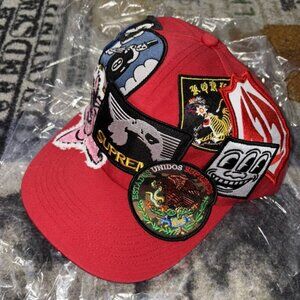 Supreme Patches 6-Panel Hat Red